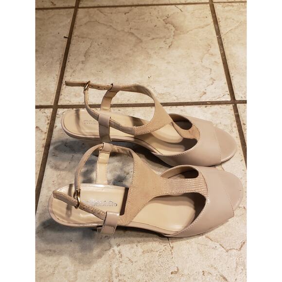Marbella Nude Strappy Heels, Size 8.5 with 3 inch heel - Picture 3 of 6